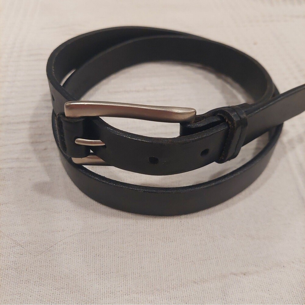Polo Ralph Lauren Black Slick Leather Belt Size L / 33 Argentina 2220344-001